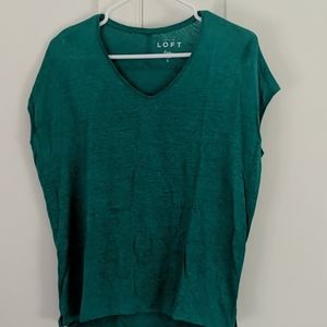 Loft Linen Emerald Green Shirt